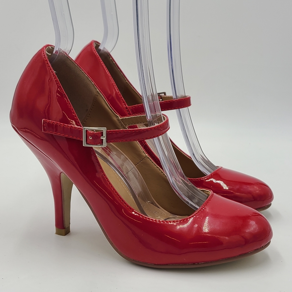 JG 4.5" Strappy Heel Womens 7 (red)